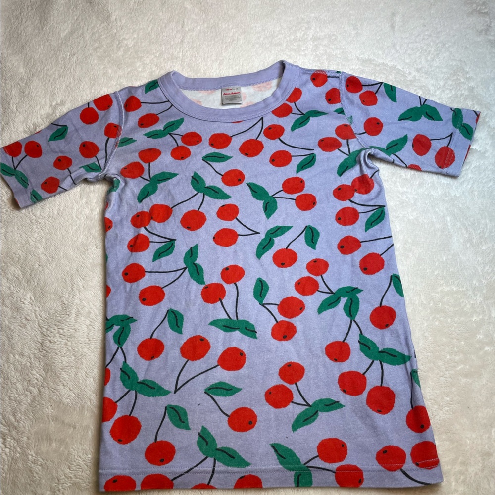 Hanna Anderson Girl Cherry Print T-Shirt Size 12